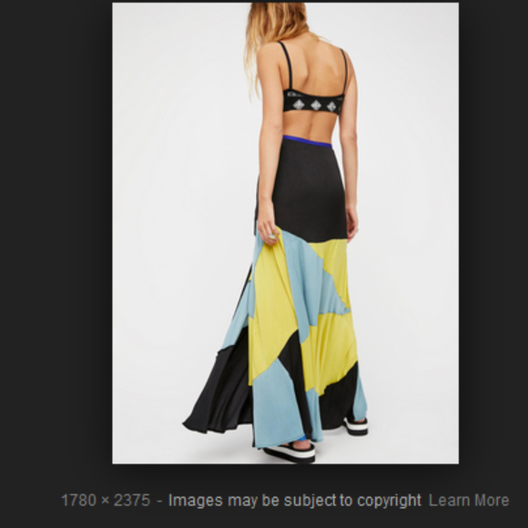 NWOT Free People Dreamland maxi skirt silky - Picture 3 of 7